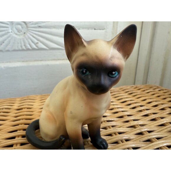 Vintage MCM Lefton Siamese Cat Kitty Figurine - Picture 9 of 9